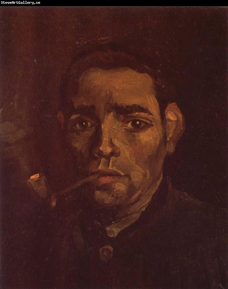 Vincent Van Gogh Head of a Young Peasant with Pipe (nn04)